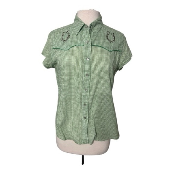 Levi's Tops - Levi's Green Checkered Button Down Shirt